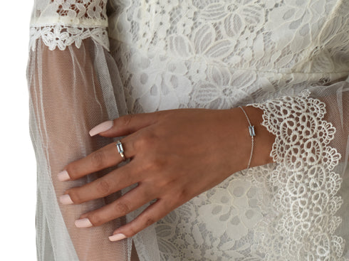 Ameya अमेय | Blauer Topas | Armband | Silber | Rhodiniert